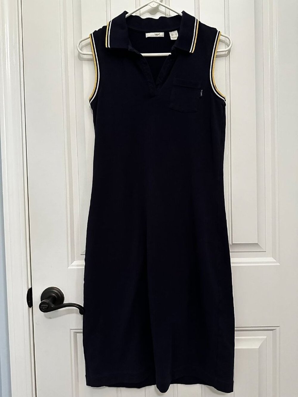 Lizgolf Navy Sleeveless Polo Golf Dress, Women's Small